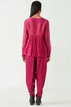 Payal Pratap Round Neck Fuchsia Top -Cheap Wovencia Store 1vr 16a 5