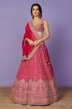Anushree Reddy Hot Pink Shukrana Lehenga Set