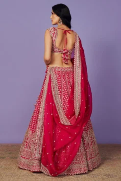 Anushree Reddy Hot Pink Shukrana Lehenga Set -Cheap Wovencia Store 201023ar17 3