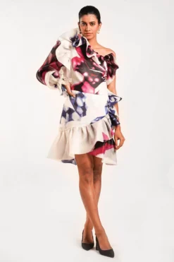 Gauri & Nainika Ruffled Asymmetric Dress