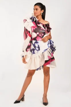 Gauri & Nainika Ruffled Asymmetric Dress -Cheap Wovencia Store 2010gn 0085632 3