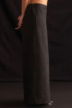 Amrich Mika Woven Silk Quilted Wide Leg Trousers -Cheap Wovencia Store 211123ach10 4