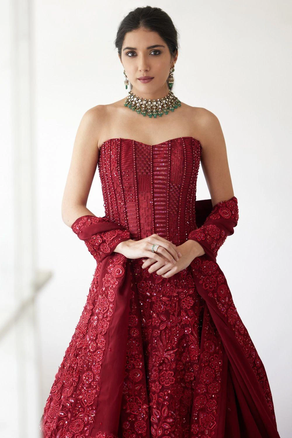 Mishru Evie 3-D Embellished Lehenga Set 2 Mishru Evie 3-D Embellished Lehenga Set - Image 2