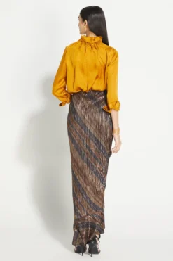 431-88 By Shweta Kapur Metallic Pleated Galaxy Skirt -Cheap Wovencia Store 2211408 3