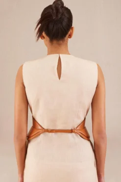 AMPM Accessories Riana Tan Brown Charm Belt -Cheap Wovencia Store 221223ampm2 4