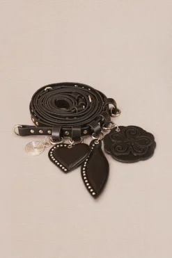 AMPM Accessories Aafia Chic Black Studded Wrap-belt