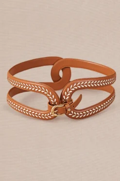 AMPM Accessories Adara Earthy Brown Chic Corset Belt