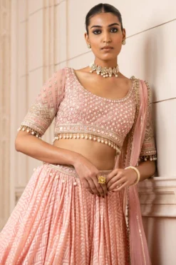 Tarun Tahiliani Pink Stylised Kalidar Lehenga Set -Cheap Wovencia Store 224ttc22 3