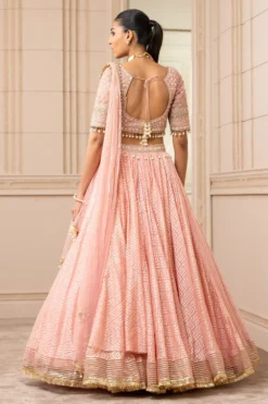 Tarun Tahiliani Pink Stylised Kalidar Lehenga Set -Cheap Wovencia Store 224ttc22 4