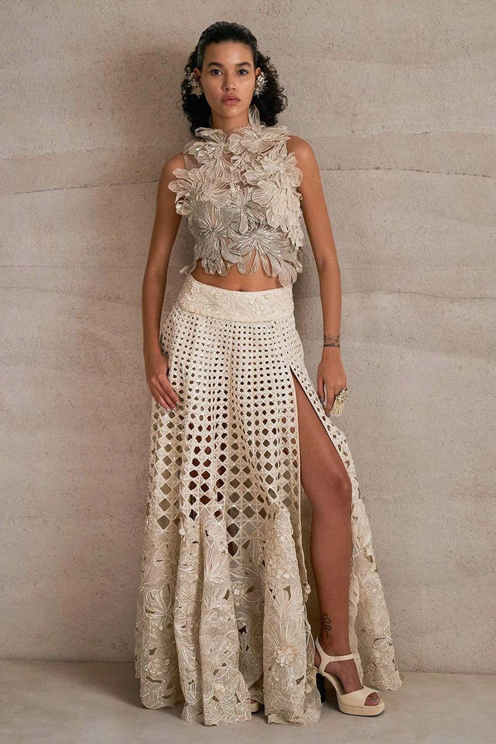 Varun Nidhika Hibiscus Petal Lehenga Set 1 Varun Nidhika Hibiscus Petal Lehenga Set