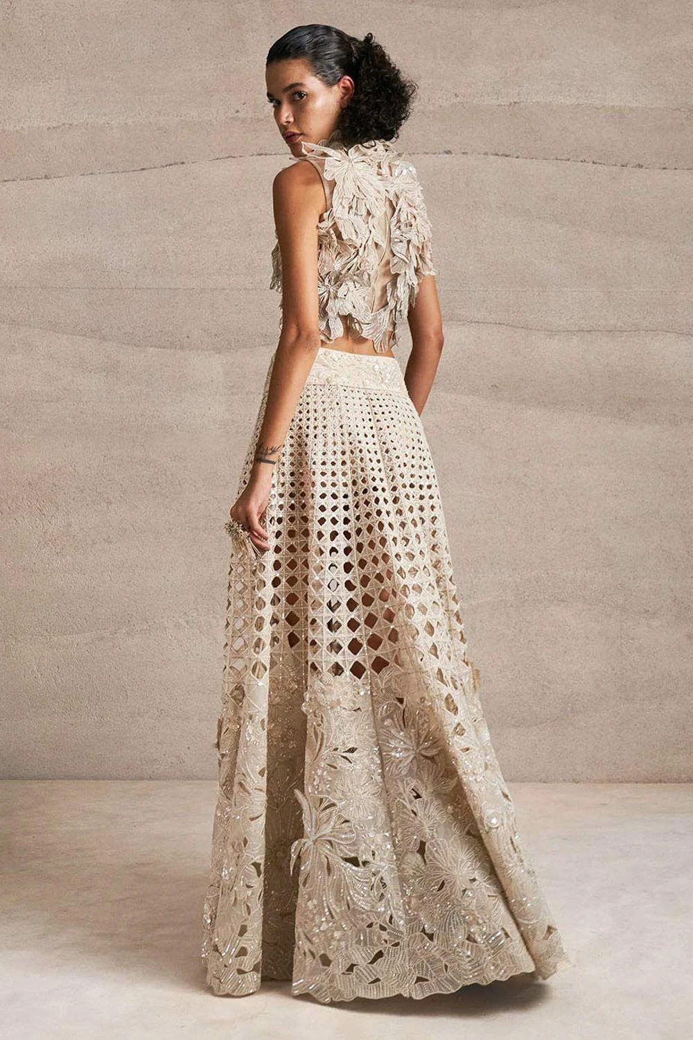 Varun Nidhika Hibiscus Petal Lehenga Set 5 Varun Nidhika Hibiscus Petal Lehenga Set - Image 5