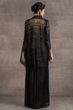 Tarun Tahiliani Black Sequined Gilet 7 Tarun Tahiliani Black Sequined Gilet -Cheap Wovencia Store 2308tt30 4