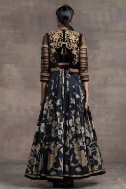 Tarun Tahiliani Black Velvet Gilet 7 Tarun Tahiliani Black Velvet Gilet -Cheap Wovencia Store 2308tt33 4