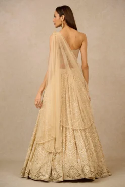 Tarun Tahiliani Gold Sequin Embellished Lehenga Set -Cheap Wovencia Store 231023tt5 4