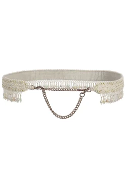 Lovetobag Ivory Embellished Waist Belt -Cheap Wovencia Store 238lb48 4