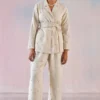 ILK Off White Smocked Obi Belt