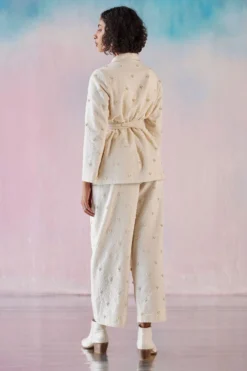 ILK Off White Smocked Obi Belt -Cheap Wovencia Store 24423ilk27 3