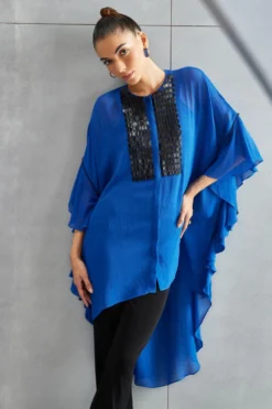 Namrata Joshipura Metallic Hexa Frill Tunic -Cheap Wovencia Store 25723nj34 3 1