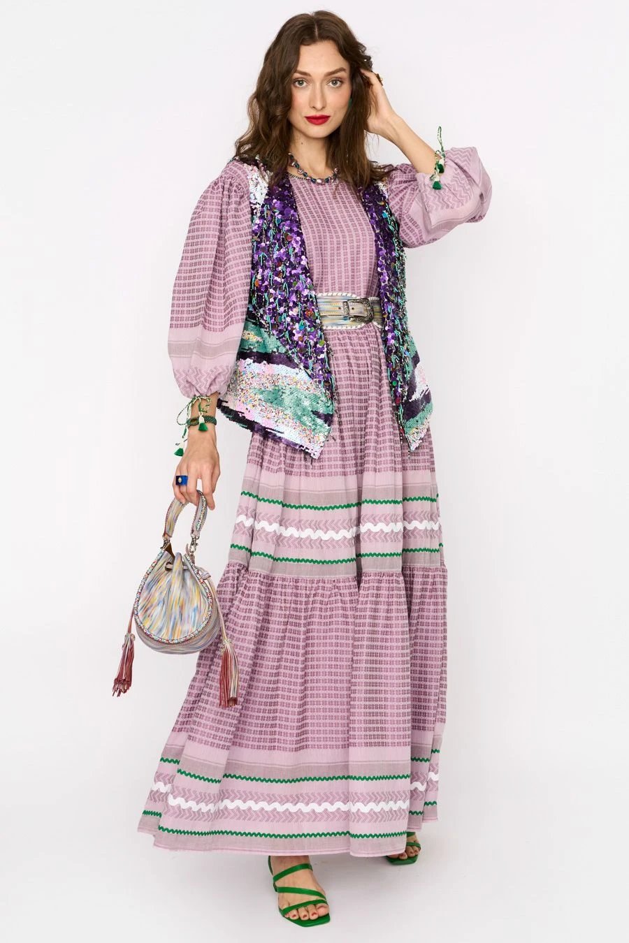 Rara Avis Purple Hand Embellished Gilet 1 Rara Avis Purple Hand Embellished Gilet