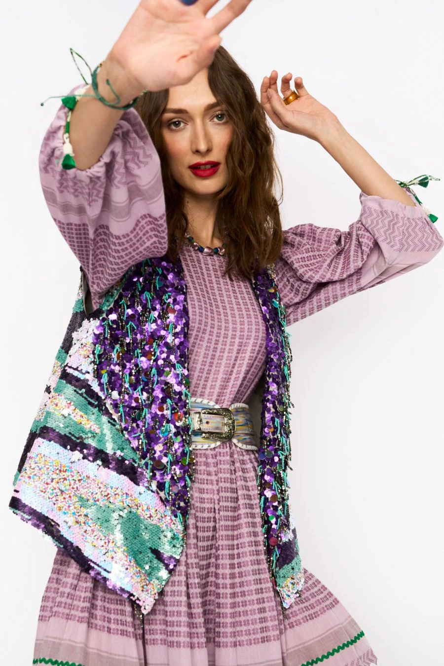 Rara Avis Purple Hand Embellished Gilet 5 Rara Avis Purple Hand Embellished Gilet - Image 5