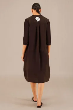 AMPM Veeda Earthy Brown Crepe Dress 9 AMPM Veeda Earthy Brown Crepe Dress -Cheap Wovencia Store 261223ampm2 5