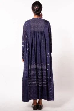 Injiri Navy Blue Bandhani Tunic -Cheap Wovencia Store 267injri9 5
