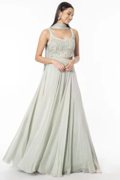 Ritika Mirchandani Green Embellished Lehenga Set -Cheap Wovencia Store 279rk1 3