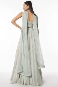 Ritika Mirchandani Green Embellished Lehenga Set -Cheap Wovencia Store 279rk1 5