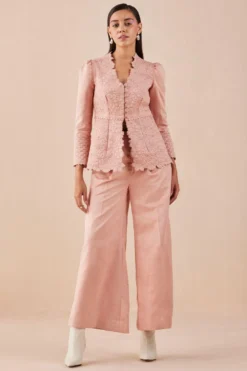 Chandrima Pink Flared Pants