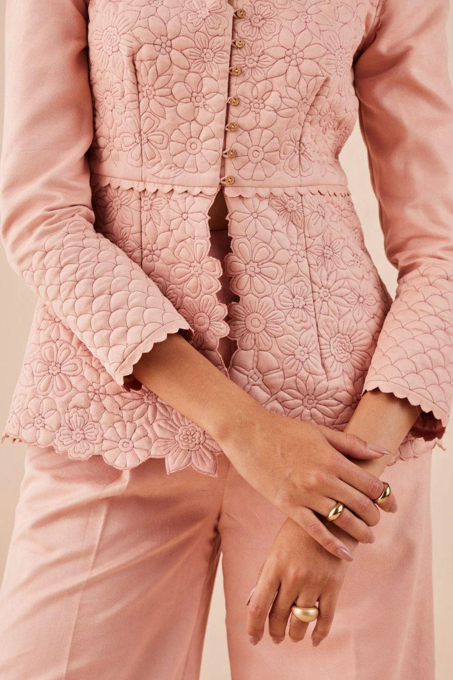 Chandrima Pink Flared Pants 3 Chandrima Pink Flared Pants - Image 3