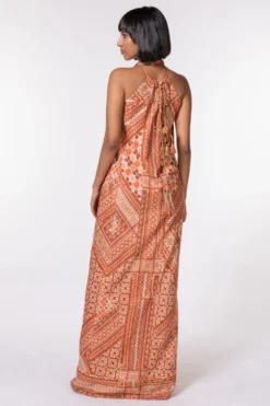 Nikita Mhaisalkar Tangerine Tribal Print Column Dress -Cheap Wovencia Store 284nm6 5