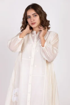 Ekadi White Floral Embroidered Dress -Cheap Wovencia Store 286ekd15 4