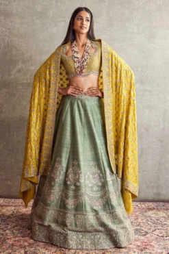 Jayanti Reddy Mint Green Zardosi Embellished Lehenga Set -Cheap Wovencia Store 28823jr19 4