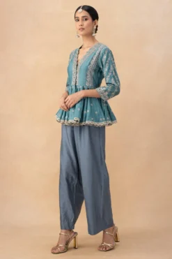 Jayanti Reddy Blue Zardosi Embellished Top 7 Jayanti Reddy Blue Zardosi Embellished Top -Cheap Wovencia Store 28823jrs9 3