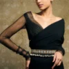 Tarun Tahiliani Accessories Ivory & Gold Handcrafted Mesh Belt