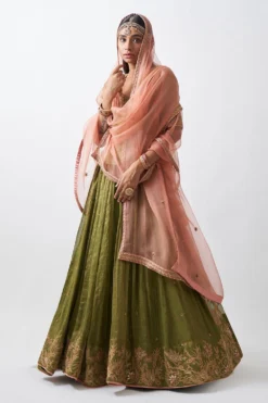 Rhua Lime Green Embroidered Lehenga Set -Cheap Wovencia Store 296rhu9 3