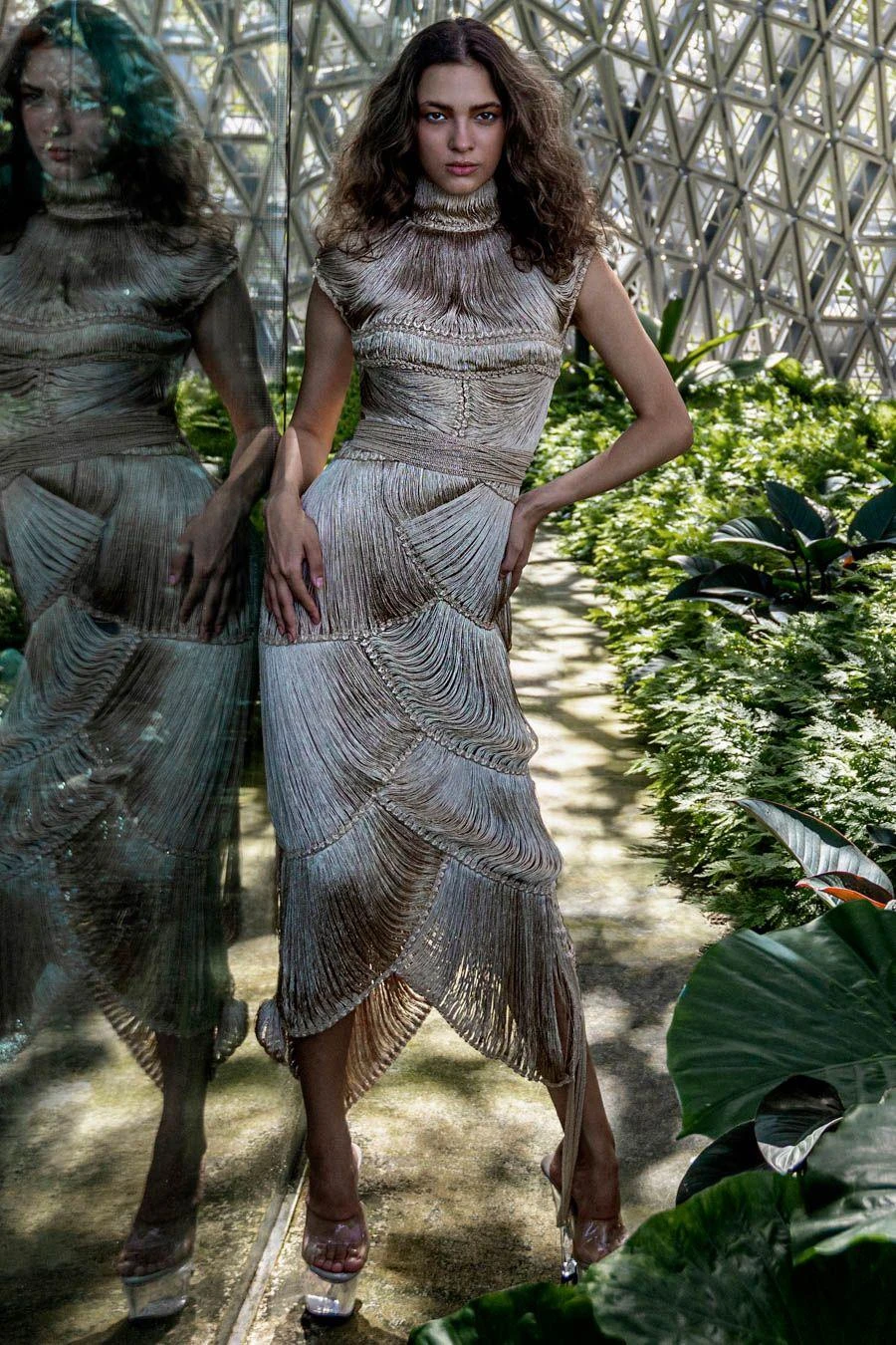 Abhishek Sharma Dusk Filigree Symmetrical Dress 2 Abhishek Sharma Dusk Filigree Symmetrical Dress - Image 2