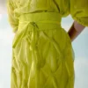 ILK Neon Yellow Smocked Belt