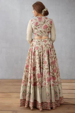 Torani Sage Green Chintz Printed Lehenga Set -Cheap Wovencia Store 307tochtil99 5