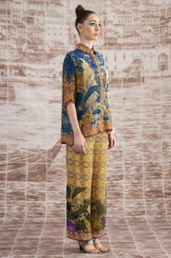 Rajdeep Ranawat Mustard Maizah Floral Top -Cheap Wovencia Store 3103rr23 3