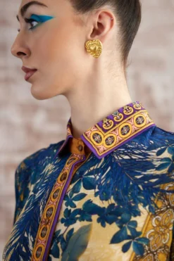 Rajdeep Ranawat Mustard Maizah Floral Top -Cheap Wovencia Store 3103rr23 7