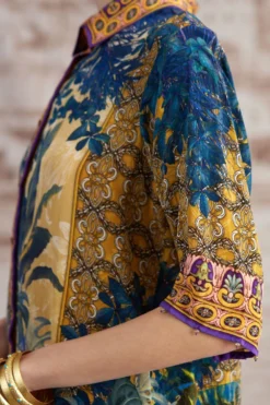 Rajdeep Ranawat Mustard Maizah Floral Top -Cheap Wovencia Store 3103rr23 8