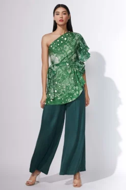 Saaksha & Kinni Flared Satin Pants