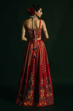 Chandrima Pleated Lehenga With Panelled Embroidery -Cheap Wovencia Store 319642 3