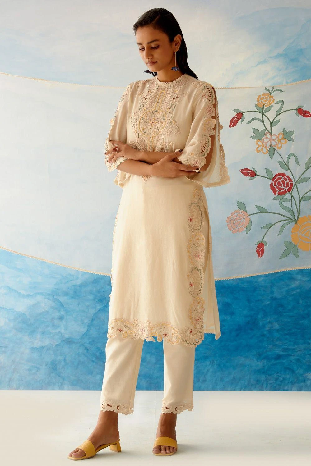 Chandrima Ivory Cutwork Pants 1 Chandrima Ivory Cutwork Pants