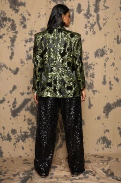 Rara Avis Black Pleated Sequinned Pants -Cheap Wovencia Store 3823ra19 5