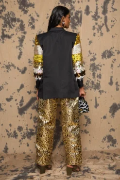 Rara Avis Leopard Jacquard Weave Pleated Pants -Cheap Wovencia Store 3823ra34 3