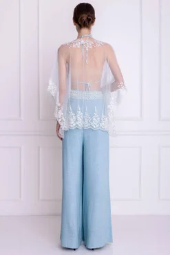 Dilnaz Powder Blue Kaftan Top -Cheap Wovencia Store 39dil36 3