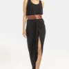 431-88 By Shweta Kapur Black Shimmer Tank Top