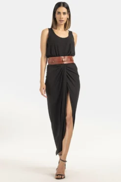 431-88 By Shweta Kapur Black Shimmer Tank Top